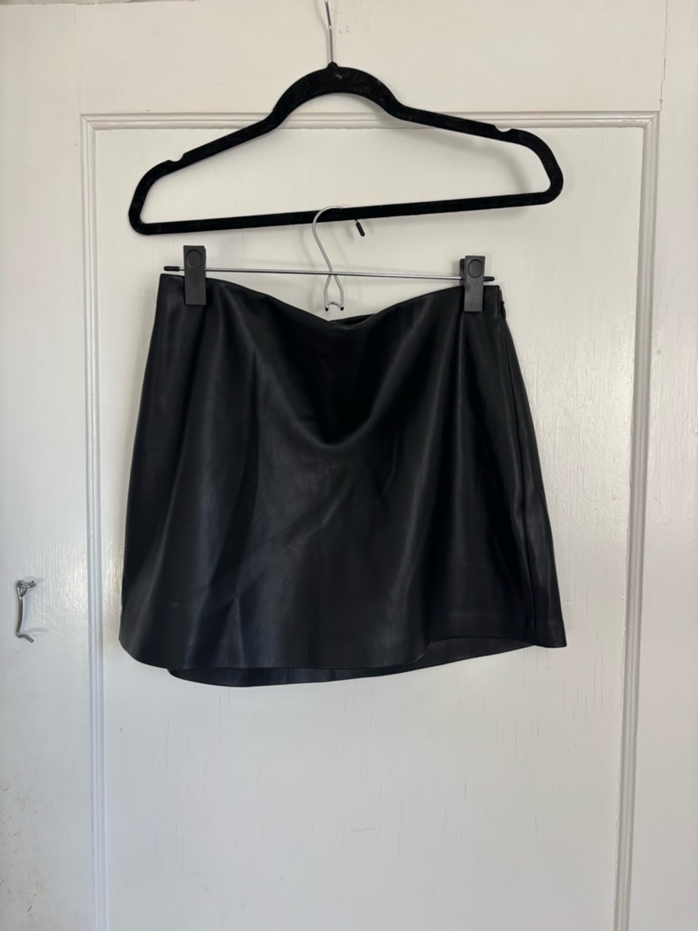 Abercrombie & Fitch Black Faux Leather Mini Skirt